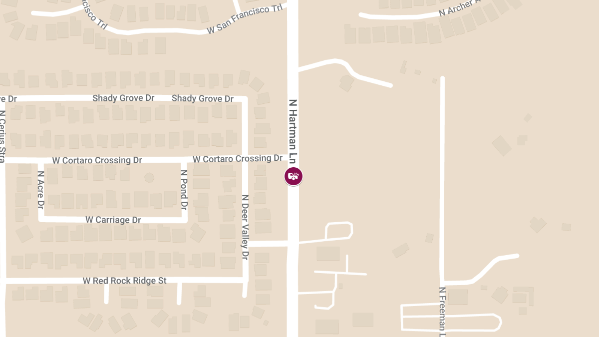 Injury Crash at Cortaro Rd and Hartman Ln