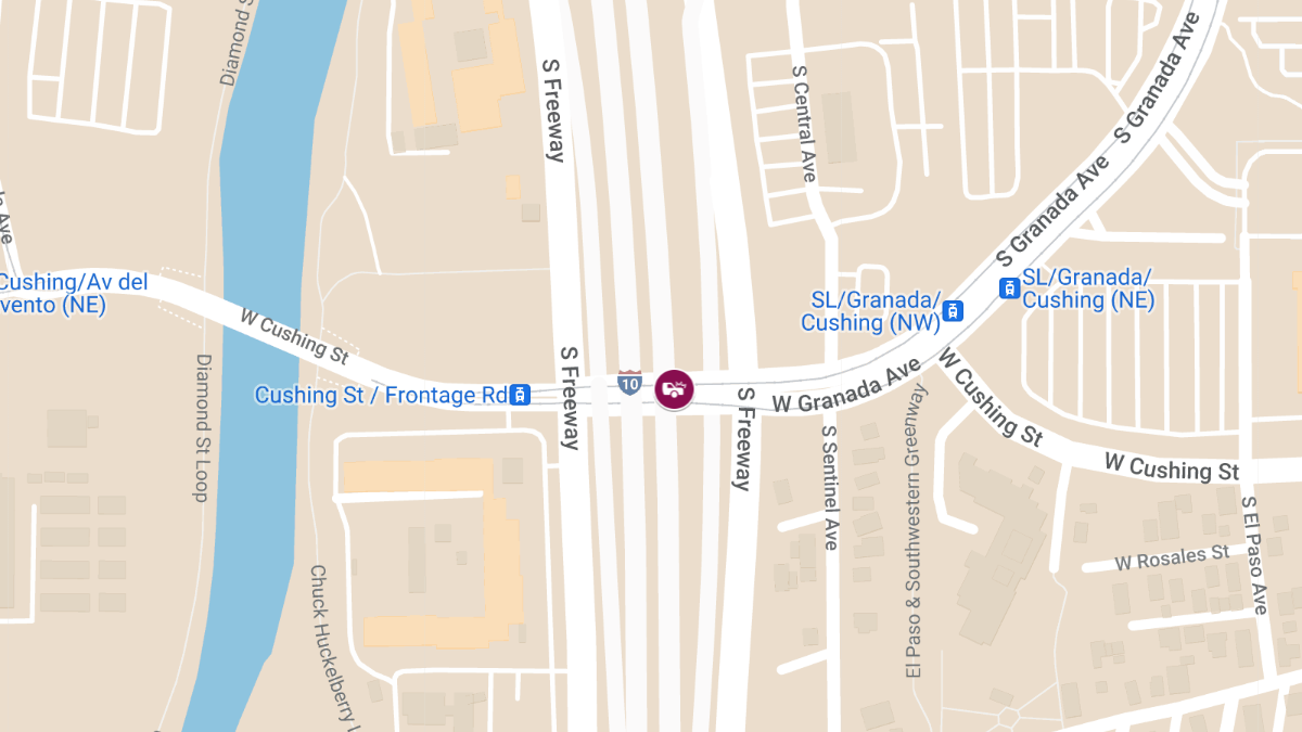 Injury Crash at Cushing St and I-10