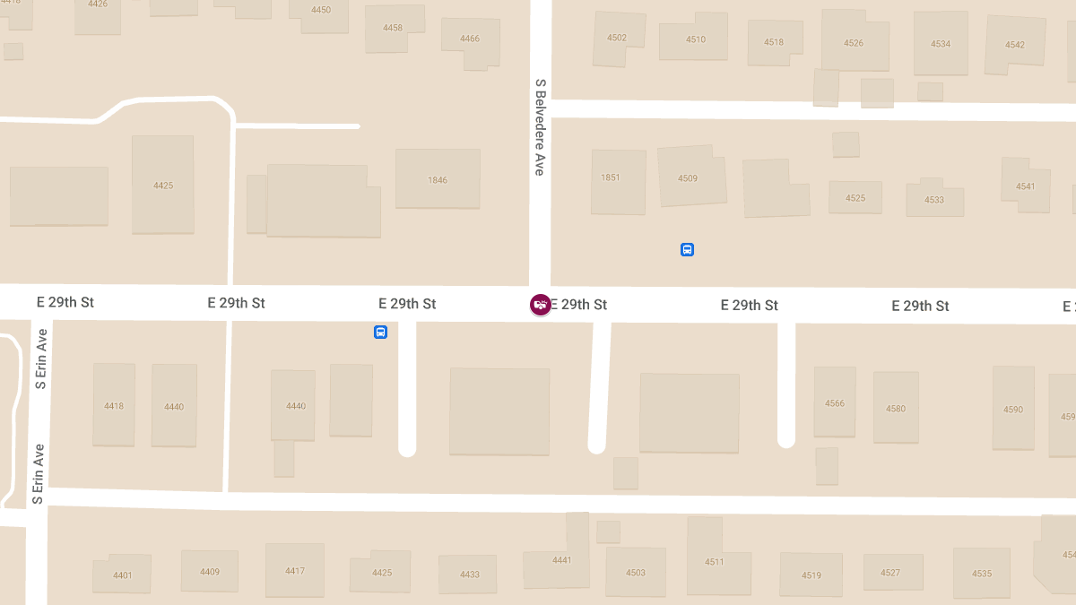 Injury Crash at E 29th St and S Belvedere Ave