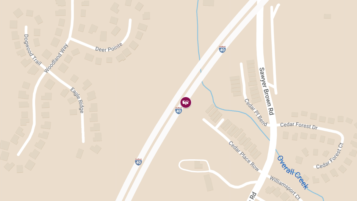 Injury Crash at Exit 192 on I-40 E