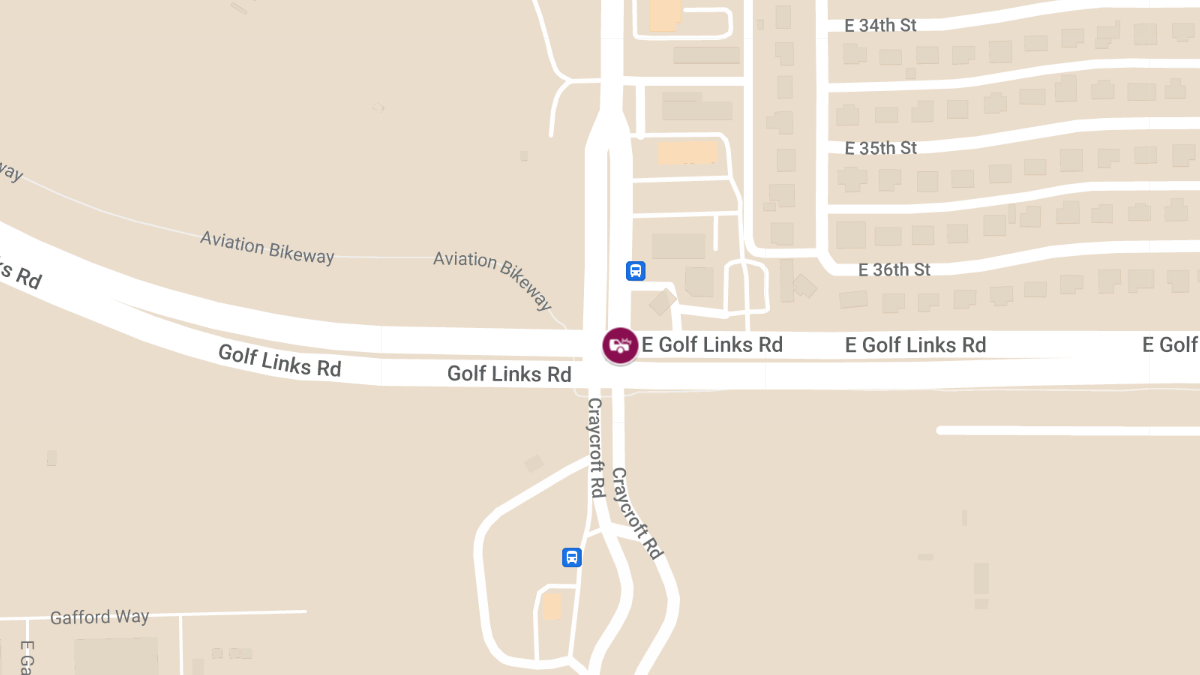 Injury Crash at Golf Links Rd and Craycroft Rd