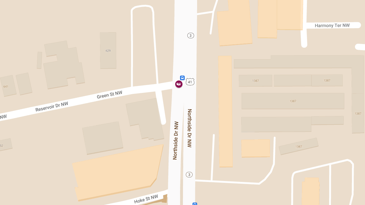 Injury Crash at Green St NW and Northside Dr NW