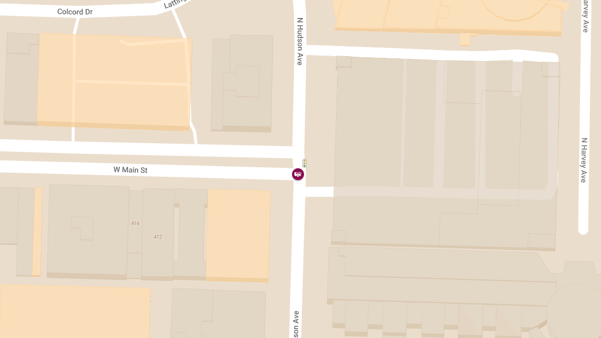 Injury Crash at Hudson Ave & W Main St