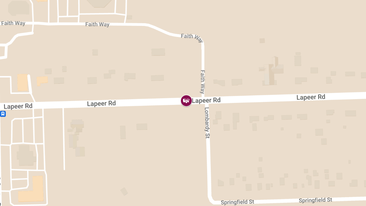 Injury Crash at Lapeer Rd & Lombardy St