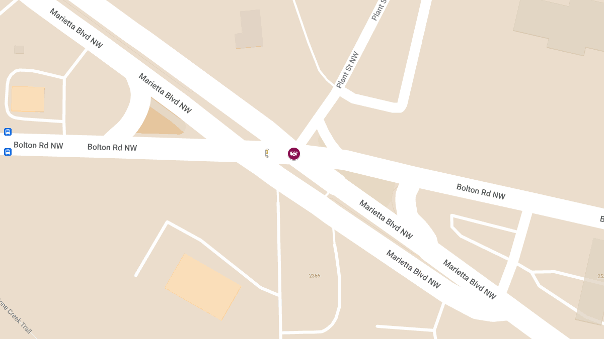 Injury Crash at Marietta Blvd NW & Plant St NW 