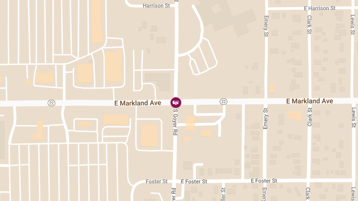 Injury Crash at Markland Ave and Goyer Rd