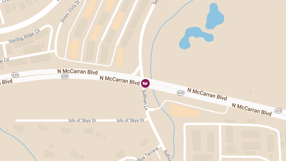 Injury Crash at N McCarran Blvd & Sullivan Ln