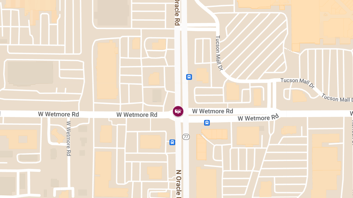 Injury Crash at Oracle Rd & Wetmore Rd