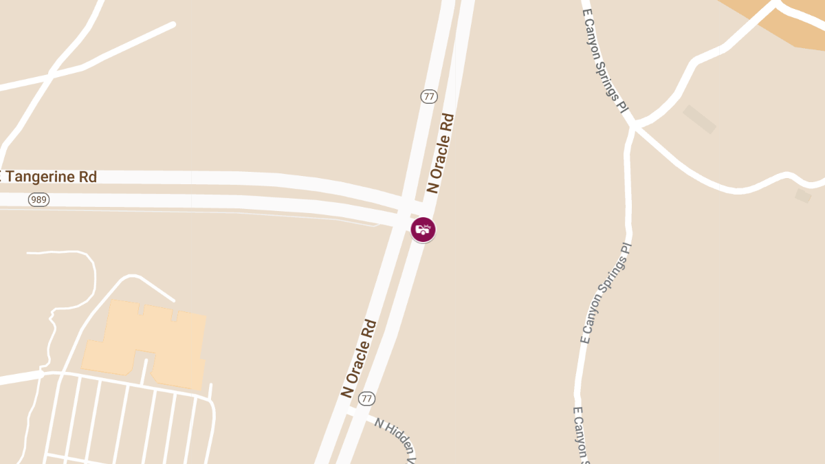 Injury Crash at Oracle Rd and Tangerine Rd