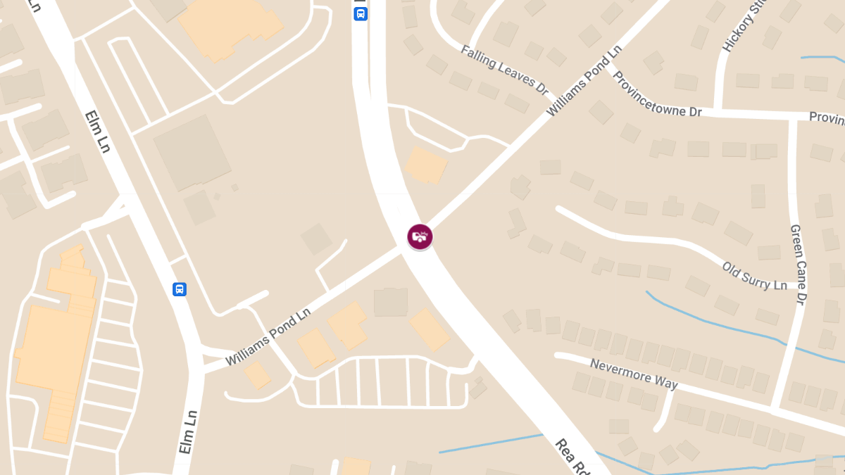 Injury Crash at Rea Rd & Williams Pond Ln