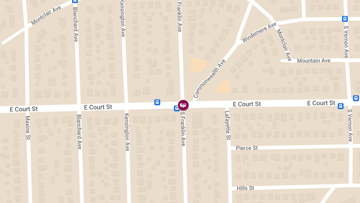 Injury Crash at S Franklin Ave & E Court St