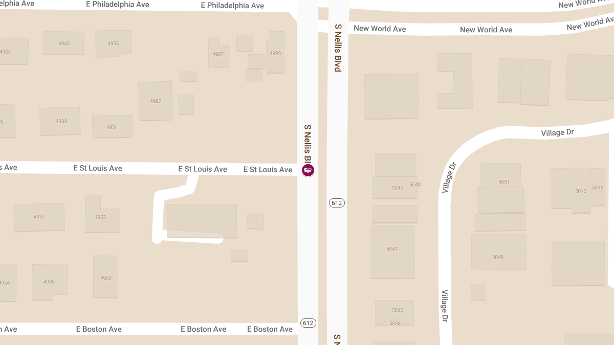 Injury Crash at S Nellis Blvd & E St Louis Ave