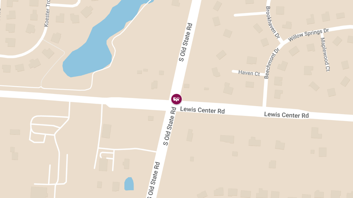 Injury Crash at S Old State Rd & Lewis Center Rd