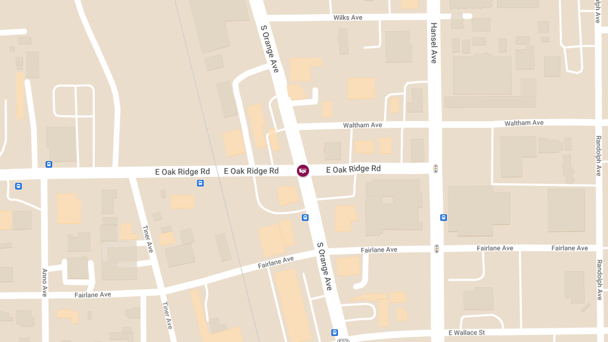 Injury Crash at S Orange Ave and E Oak Ridge Rd