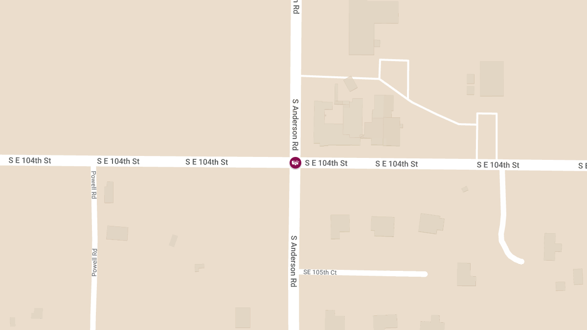 Injury Crash at SE 104th St & Anderson Rd