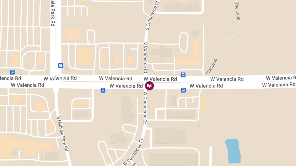 Injury Crash at Valencia Rd and Commerce Ct, West of I-19