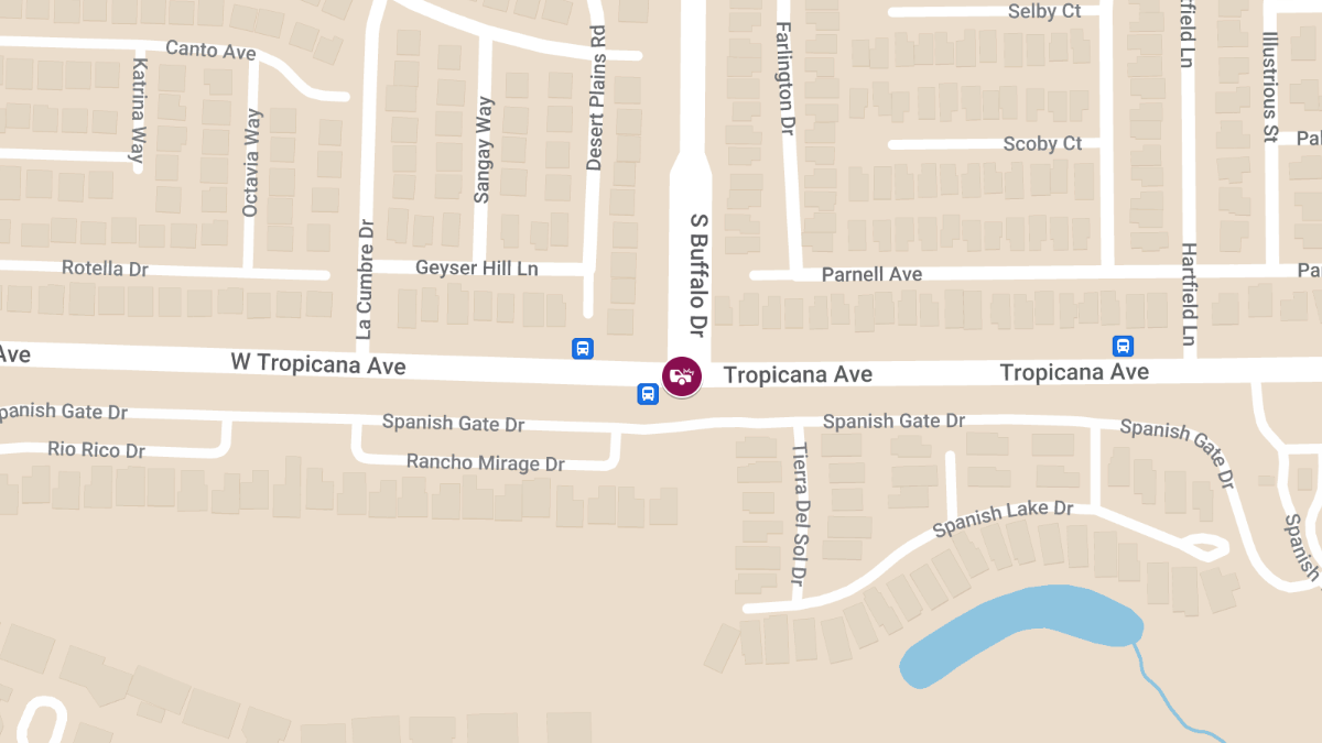 Injury Crash at W Tropicana Ave & S Buffalo Dr