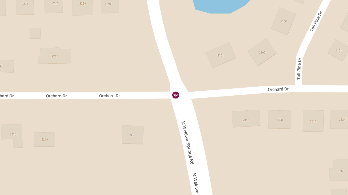 Injury Crash at Wekiwa Springs Rd & Orchard Dr