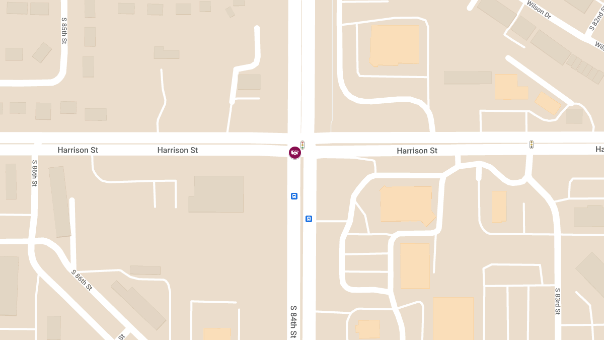 Injury Crash on Eastbound Harrison St at 84th St