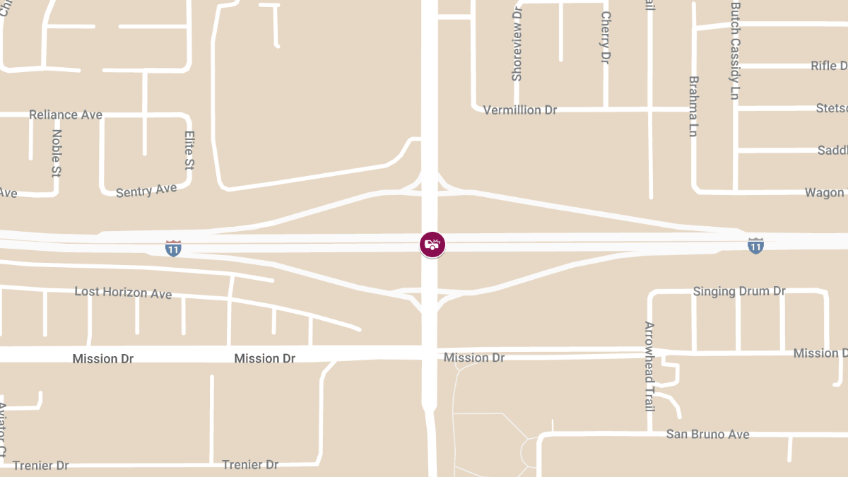 Injury Crash on I-11 S at College Dr Exit