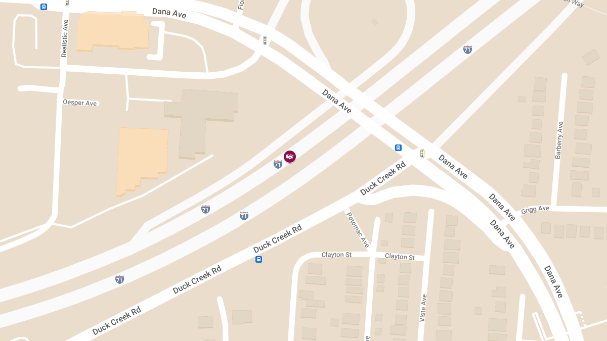 Injury Crash on I-71 Southbound Near Mile Marker 3.85