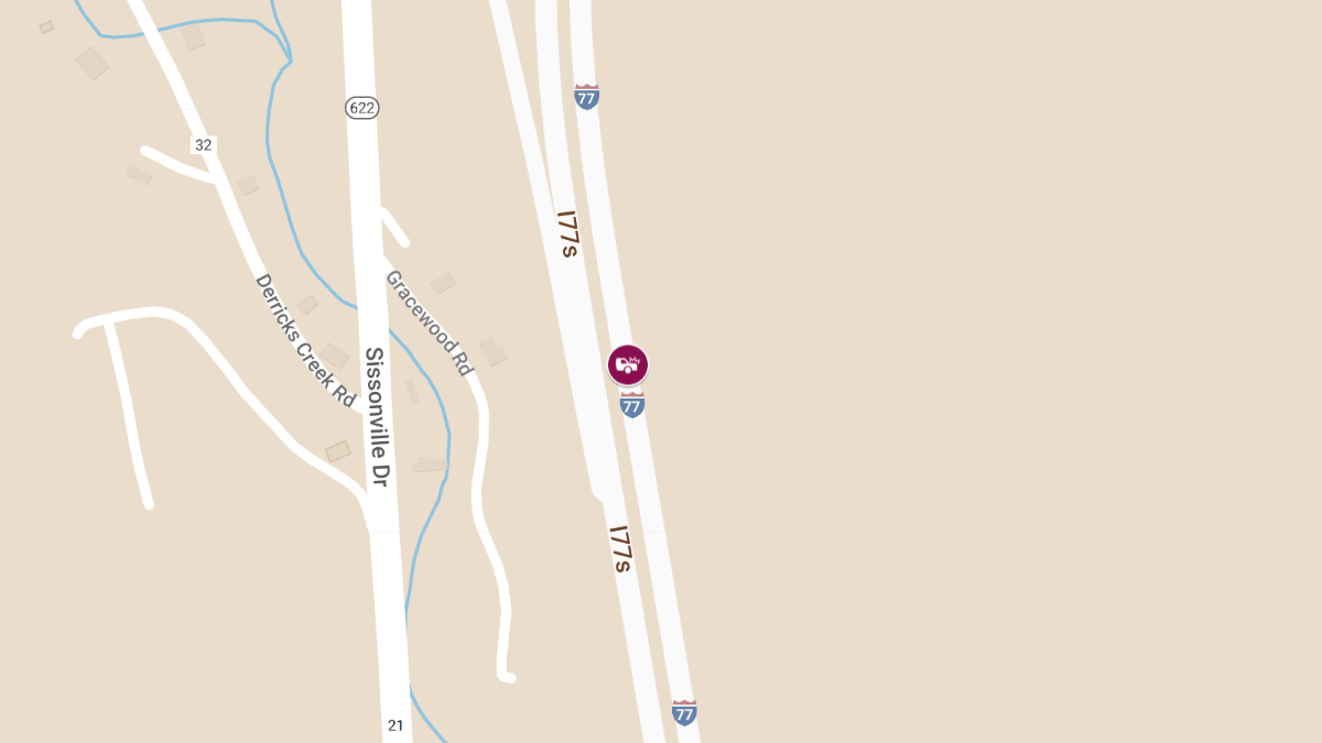 Injury Crash on I-77N at Mile Marker 117