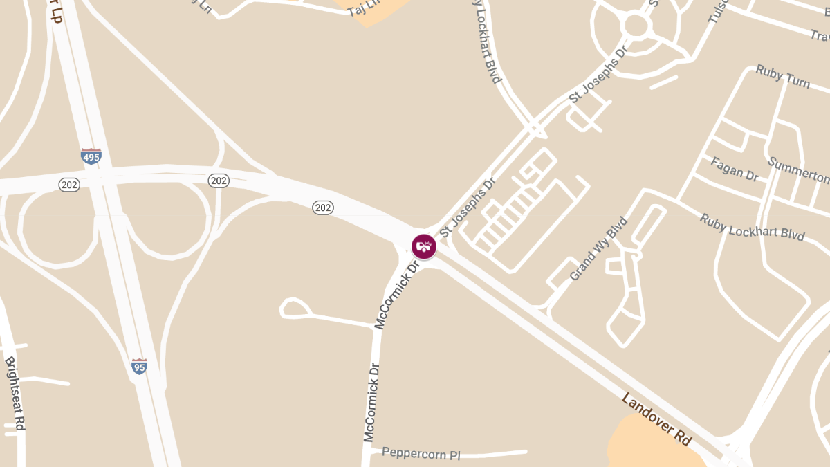 Injury Crash on MD-202 EB at McCormick Dr