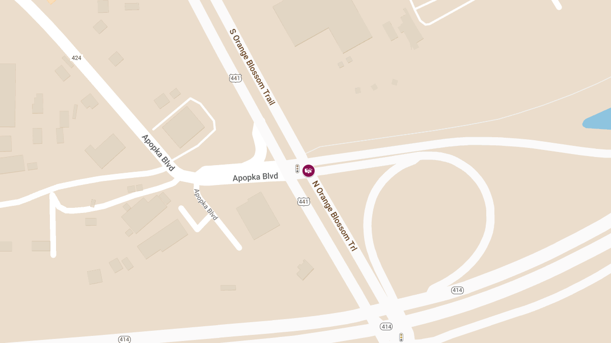 Injury Crash on N Orange Blossom Trl at S Apopka Blvd