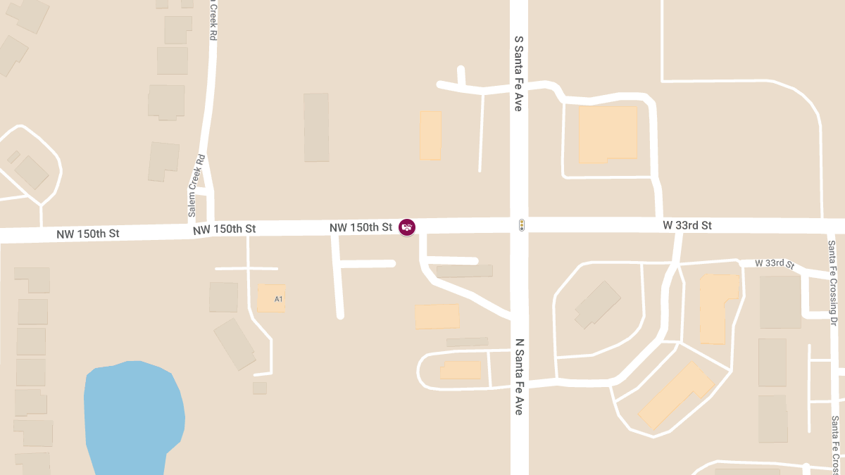 Injury Crash on NW 150th St West of Santa Fe Ave