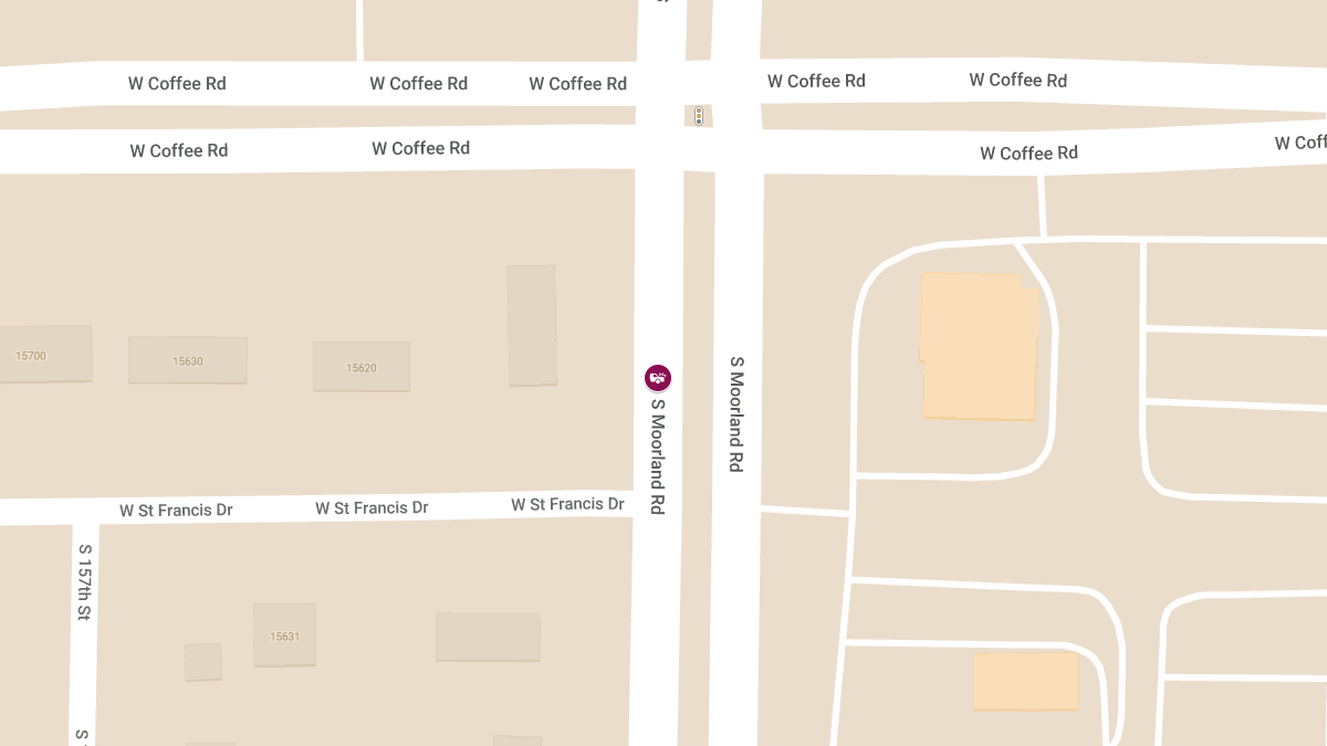 Injury Crash on S Moorland Rd Near St Francis Dr