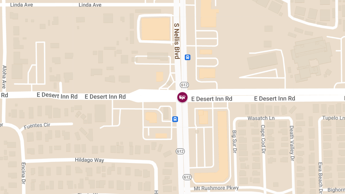 Injury Crash on S Nellis Blvd at E Desert Inn Rd