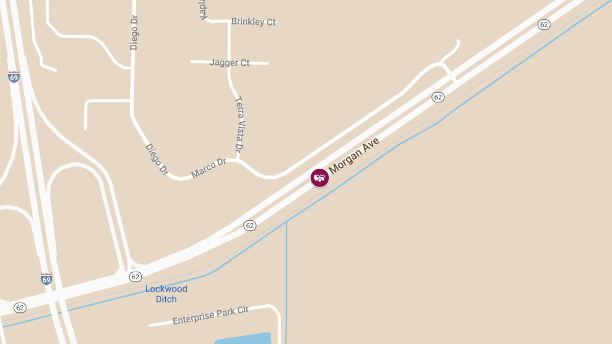 Injury Crash with Extrication at Morgan Ave under I-69