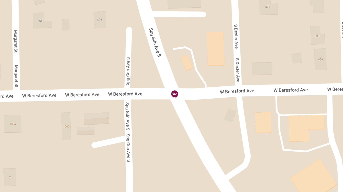 Injury Crash with Roadblock at W Beresford Ave and S Spring Garden Ave