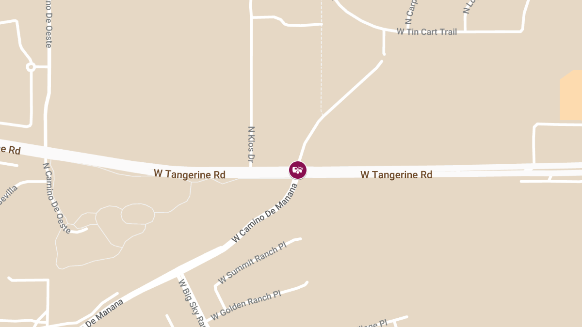 Injury Traffic Incident at W Tangerine Rd & W Camino De Manana