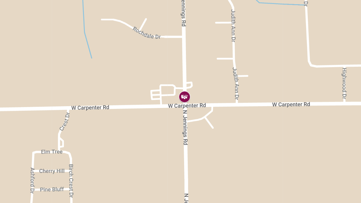 Injury Vehicle Accident Reported at W Carpenter Rd & N Jennings Rd