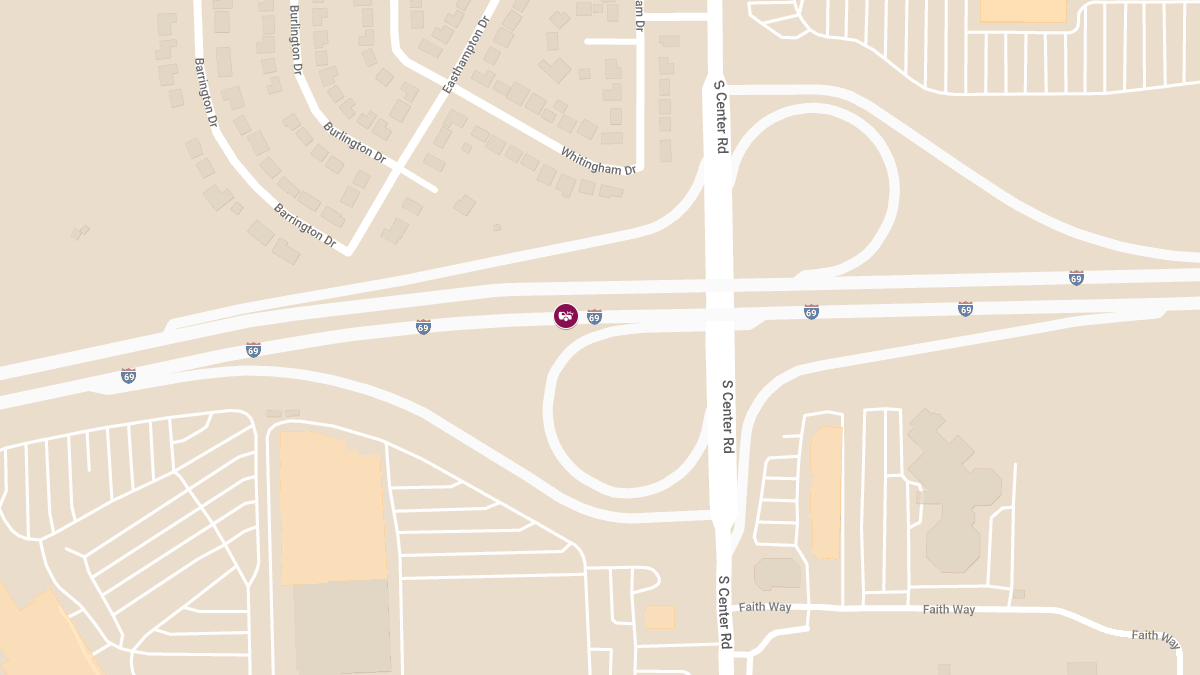 Injury Vehicle Accident on WB I-69 Near S Center Rd