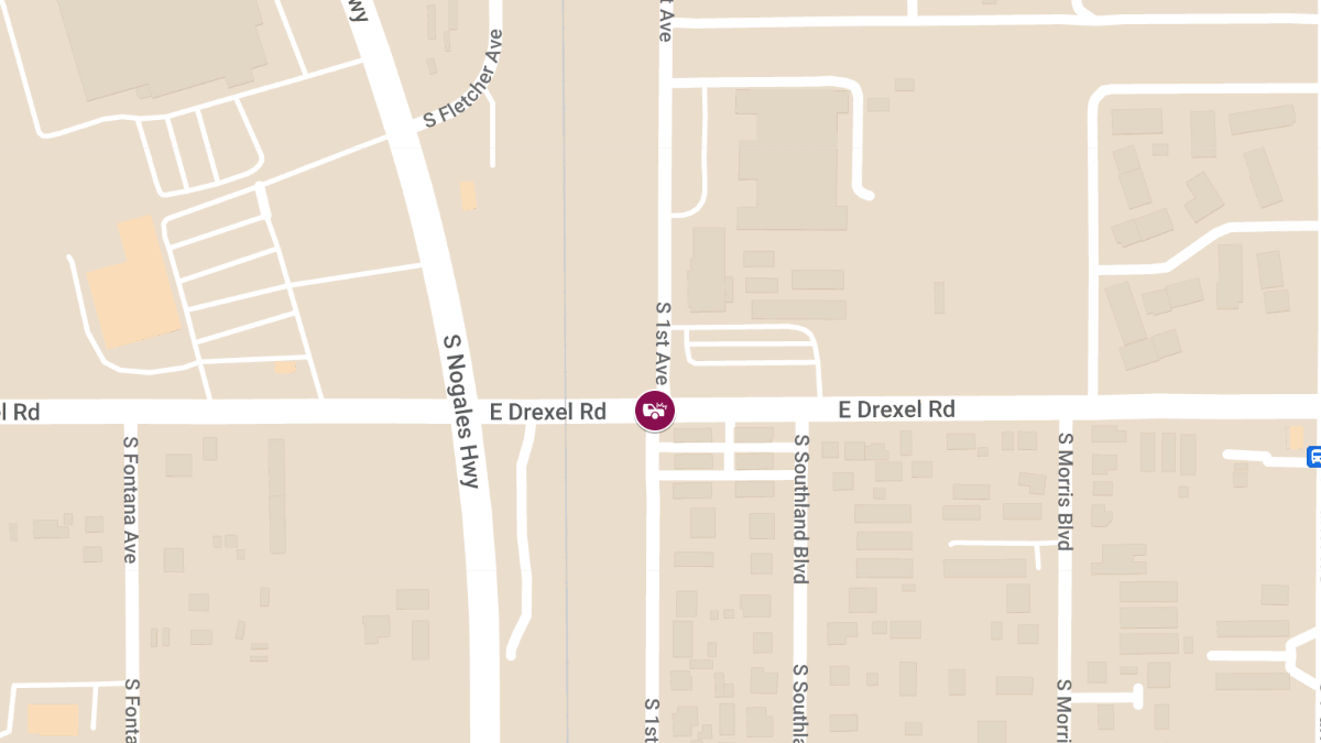 Injury Vehicle Collision at S 1st Ave and E Drexel Rd