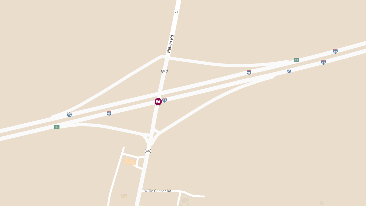 Major Crash Cleared on I-65 SB at Exit 45/CR 47