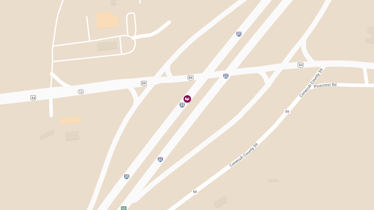 Major Crash Closes I-65 SB at Exit 93US 84