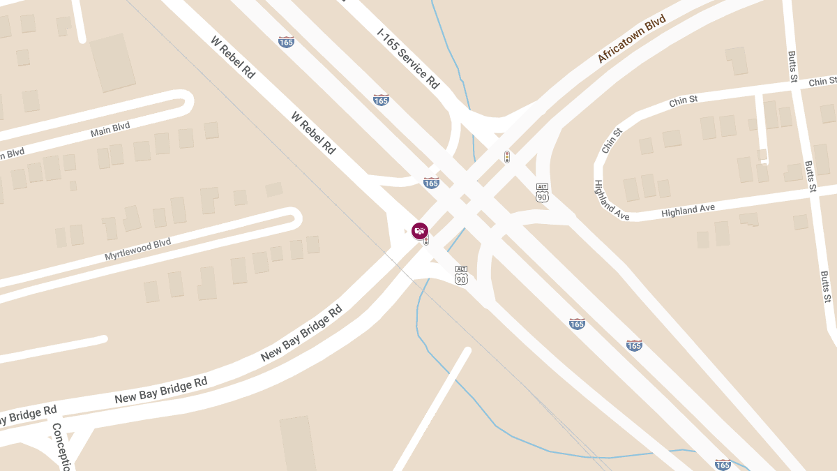 Major Crash Closes US 90 Eastbound at Bay Bridge Rd