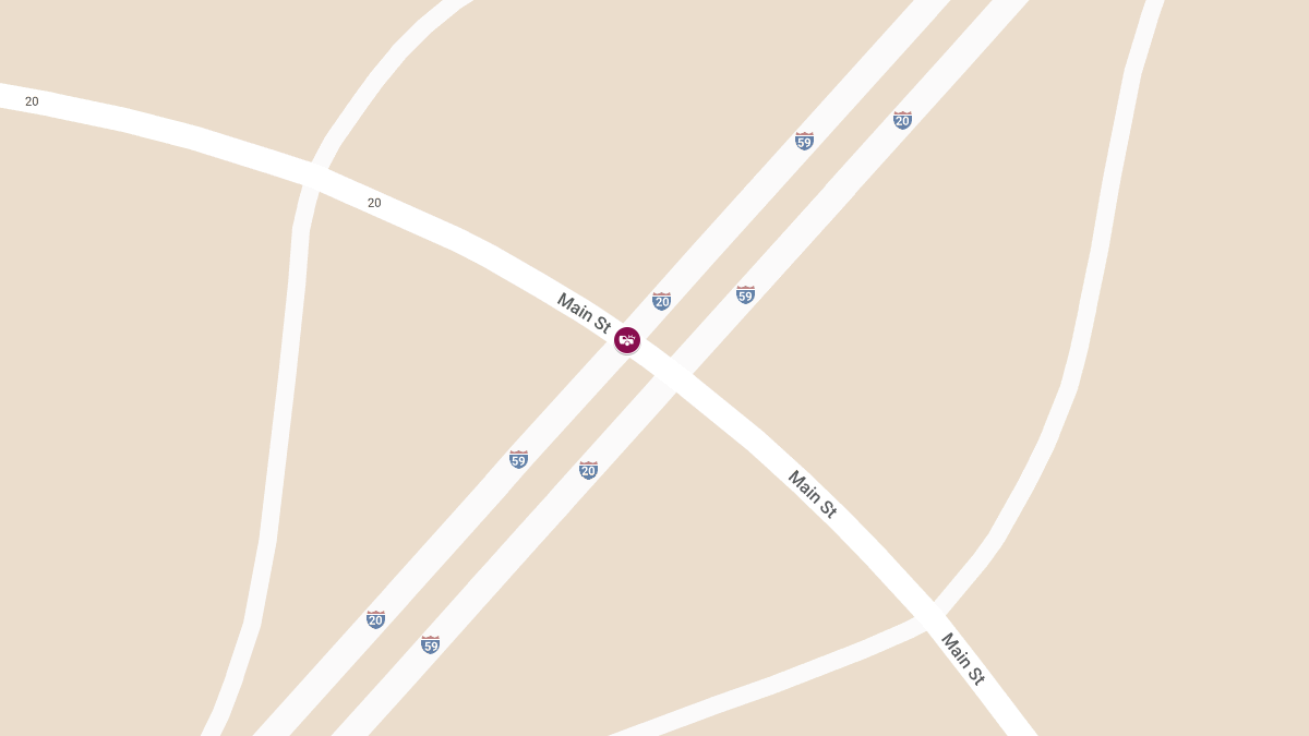 Major Crash on I-59 SB at MP 22 Near Exit 23 and CR-20