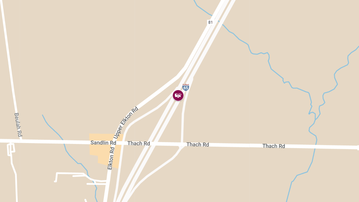 Major Crash on I-65 NB Near Thach Rd at MP 360.46