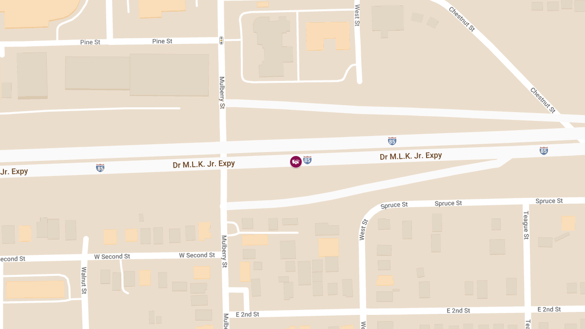 Major Crash on I-85 SB Near MP 1.9 Past Exit 2 Forest AveMulberry St