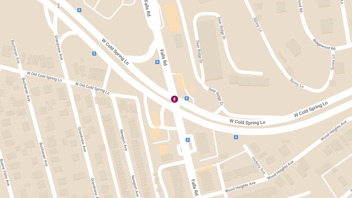 Man Struck by Vehicle at W Cold Spring Ln and Falls Rd