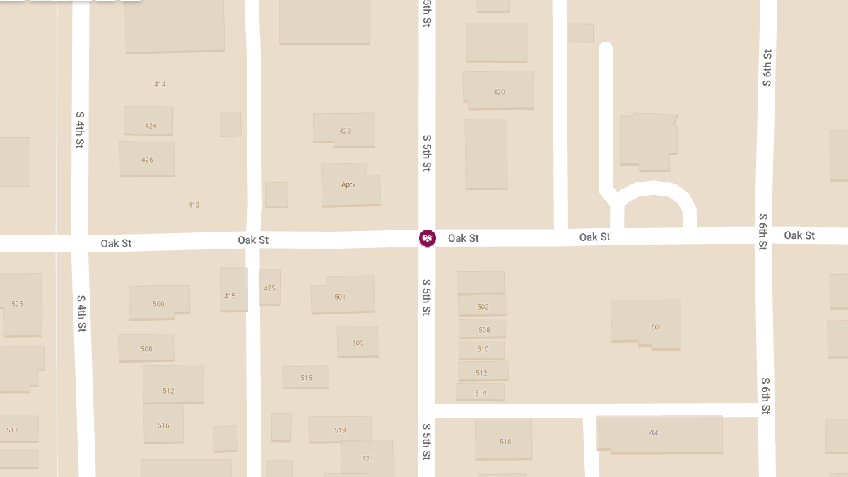Motor Vehicle Accident at 5th St & Oak St Causes Injuries