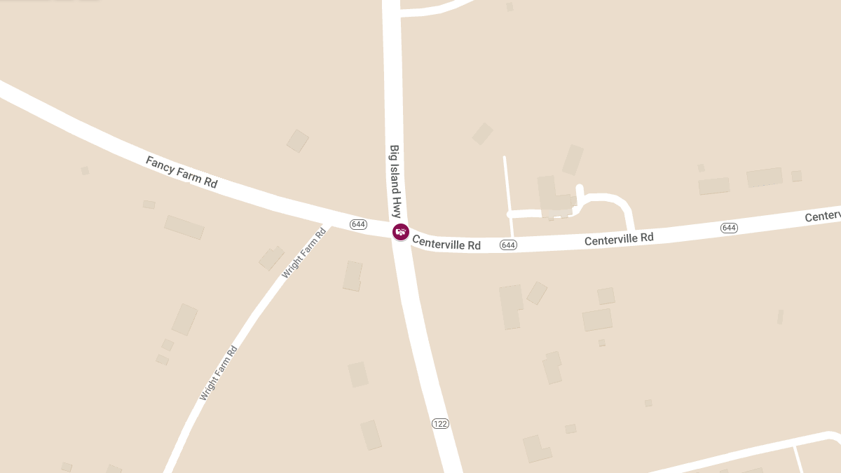 Motor Vehicle Accident at Big Island Hwy & Centerville Rd