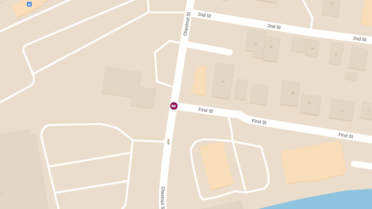 Motor Vehicle Accident at First St & Chestnut St