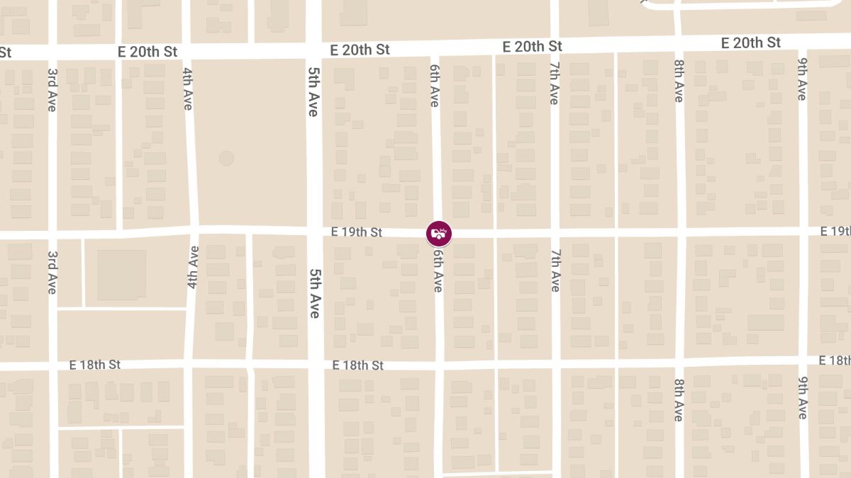 Motor Vehicle Accident with Injuries at 6th Ave & E 19th St