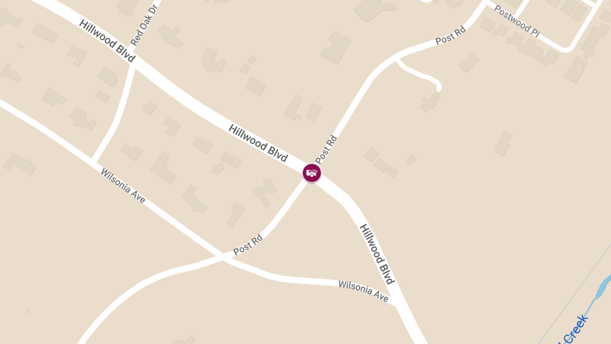 Motor Vehicle Accident with Injuries at Hillwood Blvd & Post Rd