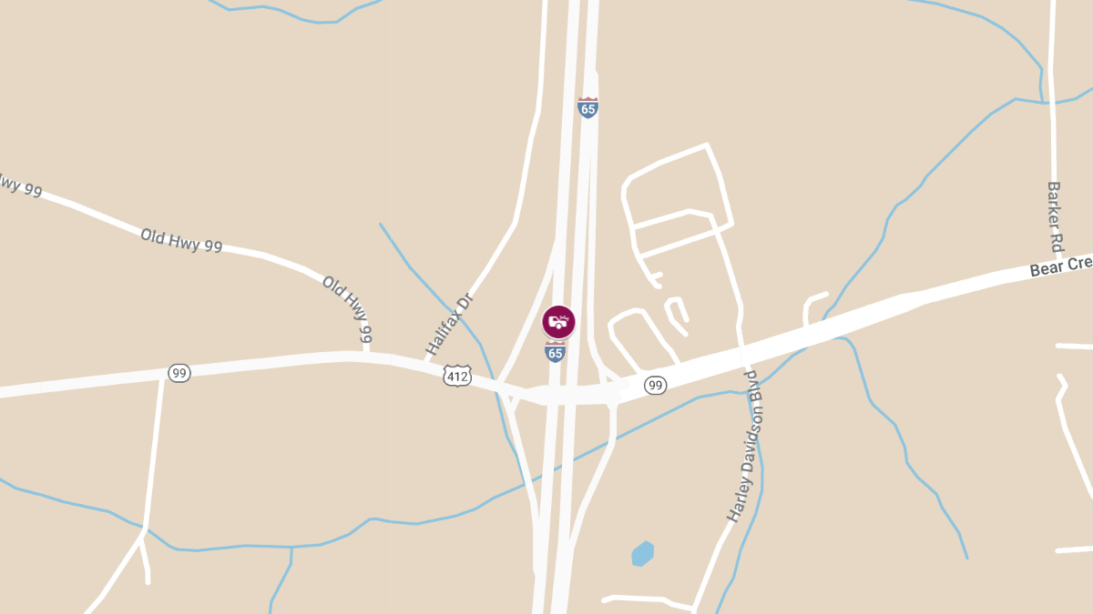 Motor Vehicle Accident with Injuries on I-65 S at MM 88